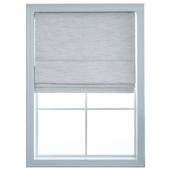 Belmar Washable Cordless 100% Blackout Woven Fabric Roman Shades for Windows Pull-Down Blind for Home, Bedroom, Living Room, Kitchen, Two Tone Color