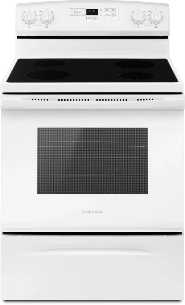 Amana 30" White Electric Range with Extra-Large Oven Window