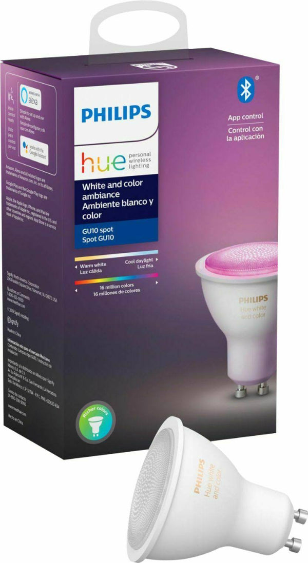 Philips Hue GU10 Bulb with Bluetooth (White and Color Ambiance)