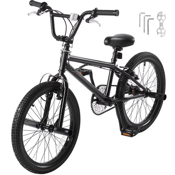 KFFKFF BMX Cycle, Freestyle Bike with 20 - Inch Wheels, BMX Racing Cycle with 360° Rotator and Four Pegs, Suitable for Novice to Skilled Riders, BMX