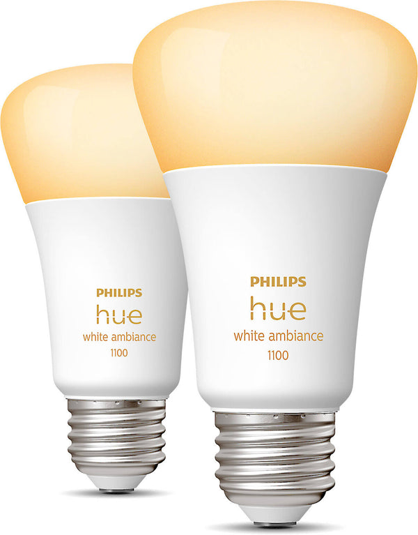 Philips Hue 563346 White Ambiance A19 Smart LED Bulbs (2-Pack)
