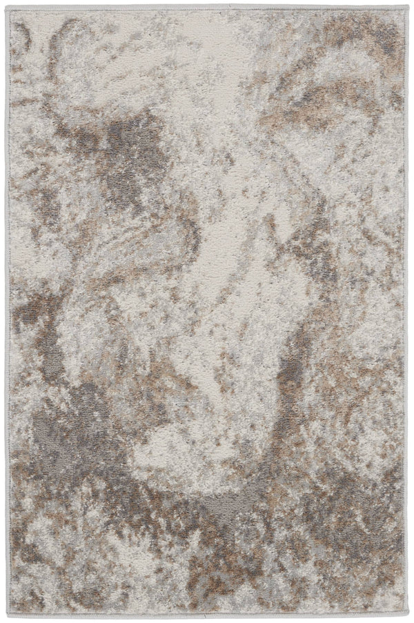 Nourison Elation ETN02 Area Rug | Ivory Grey | 7'10" x 9'10"